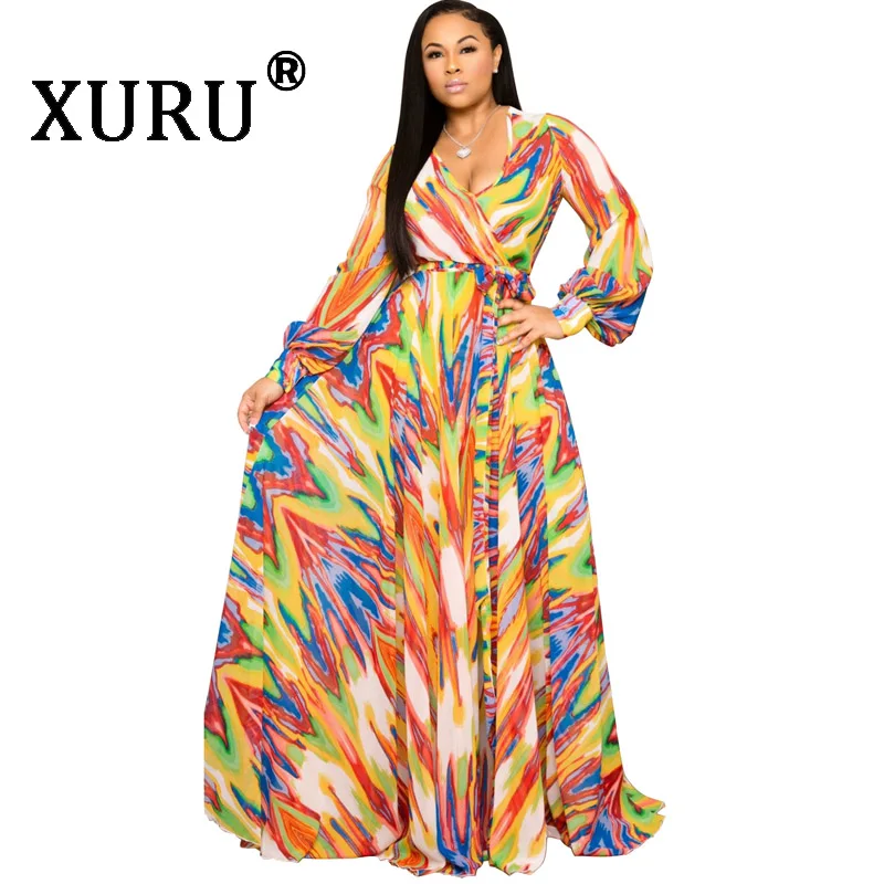 XURU 2019 summer new chiffon dress digital print bohemian style large loose dress women's clothing S-3XL-5XL
XURU 2019 summer new chiffon dress digital print bohemian style large loose dress women's clothing S-3XL-5XL