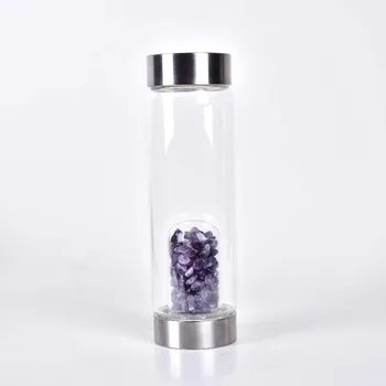Wholesale Best Sellers Natural Amethyst crystal Gemstone Gravel Crystal Point Glass Infused Water Bottle
Wholesale Best Sellers Natural Amethyst crystal Gemstone Gravel Crystal Point Glass Infused Water Bottle