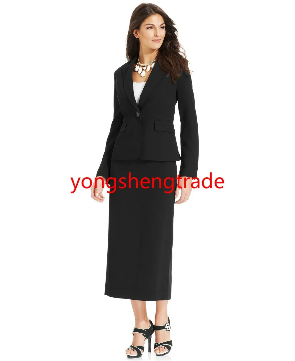 Custom Made Women Suit Single Button Notched Collar Jacket & Straight-Fit Skirt Both Are Full Lined 746
Custom Made Women Suit Single Button Notched Collar Jacket & Straight-Fit Skirt Both Are Full Lined 746