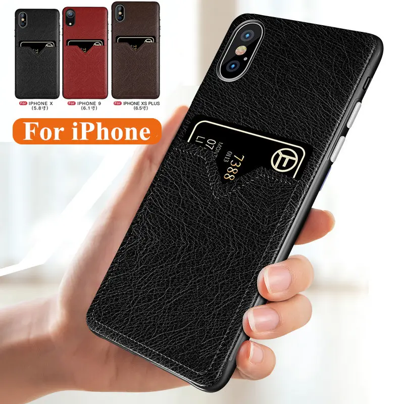 Luxury Card Slot Skin Case For iPhone X 7 6 6S 8 Plus Case Fashion PU Leather Anti-knock Hard PC Case For iPhone XS MAX XR 8 7
Luxury Card Slot Skin Case For iPhone X 7 6 6S 8 Plus Case Fashion PU Leather Anti-knock Hard PC Case For iPhone XS MAX XR 8 7