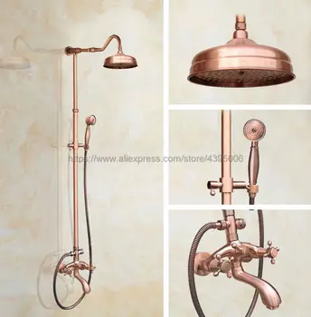 Antique Red Copper Rain Shower Faucets Tub Shower Faucet with 8 inch Shower Head + Hand Shower Brg602
Antique Red Copper Rain Shower Faucets Tub Shower Faucet with 8 inch Shower Head + Hand Shower Brg602