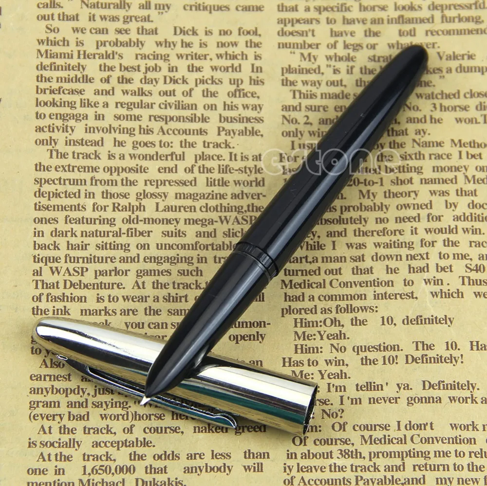 Black Vintage Classic Fountain Pen Hero 366 Fully Hooded Fine Nib 
Black Vintage Classic Fountain Pen Hero 366 Fully Hooded Fine Nib