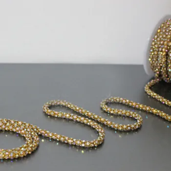SS28 6mm 5Yard/Roll crystal Cup Shoes accessories paste drill mobile phone chain delicate shiny glitter anti-corn cup Chain
SS28 6mm 5Yard/Roll crystal Cup Shoes accessories paste drill mobile phone chain delicate shiny glitter anti-corn cup Chain