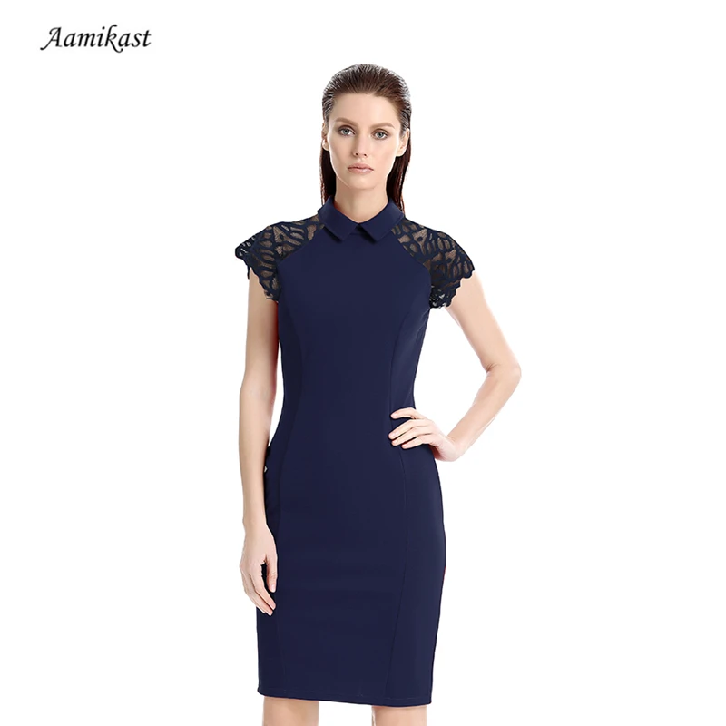 Women Lace Dress Elegant Vintage Short Sleeve Pencil Party Cocktail Business Dresses Ladies Notched Collar Office Dress
Women Lace Dress Elegant Vintage Short Sleeve Pencil Party Cocktail Business Dresses Ladies Notched Collar Office Dress