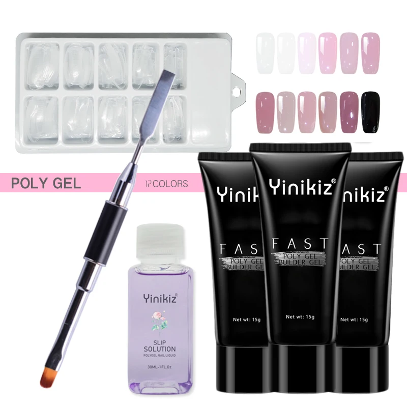 Yinikiz 15ml Poly Gel Set Fast Uv Builder Gel Nail Liquid 30ml Slip Solution Makeup Brush Polygel Tools Uv Nail Gel Varnish Kit
Yinikiz 15ml Poly Gel Set Fast Uv Builder Gel Nail Liquid 30ml Slip Solution Makeup Brush Polygel Tools Uv Nail Gel Varnish Kit