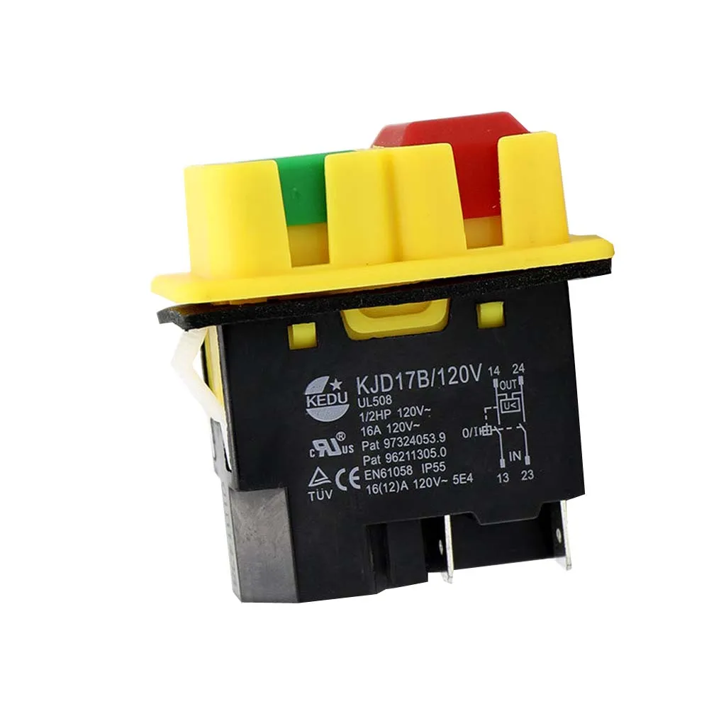 KEDU KJD17B 4 Pins Waterproof Push Button Switch 120V 16A Electromagnetic Switches with Blackout and Under Pressure Protection
KEDU KJD17B 4 Pins Waterproof Push Button Switch 120V 16A Electromagnetic Switches with Blackout and Under Pressure Protection