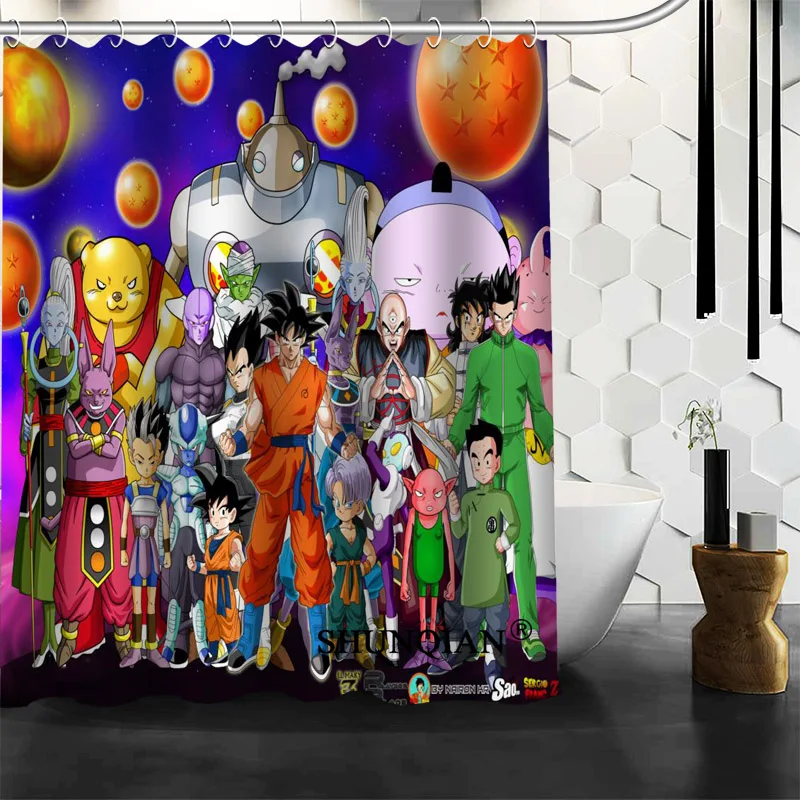 Custom Dragon Ball Shower Curtain 12 Hooks For The Bathroom High Quality Polyester Fabric Bath Curtain 3D Printing
Custom Dragon Ball Shower Curtain 12 Hooks For The Bathroom High Quality Polyester Fabric Bath Curtain 3D Printing