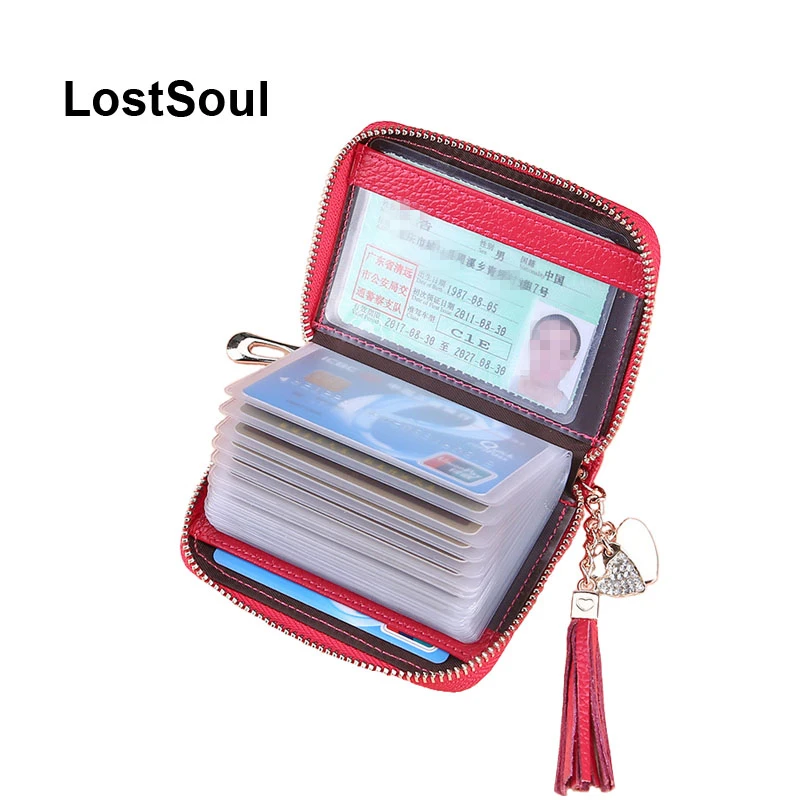 LostSoul genuine leather wallet card holder women leather multifunction card id holders large capacity tassels credit cards case
LostSoul genuine leather wallet card holder women leather multifunction card id holders large capacity tassels credit cards case