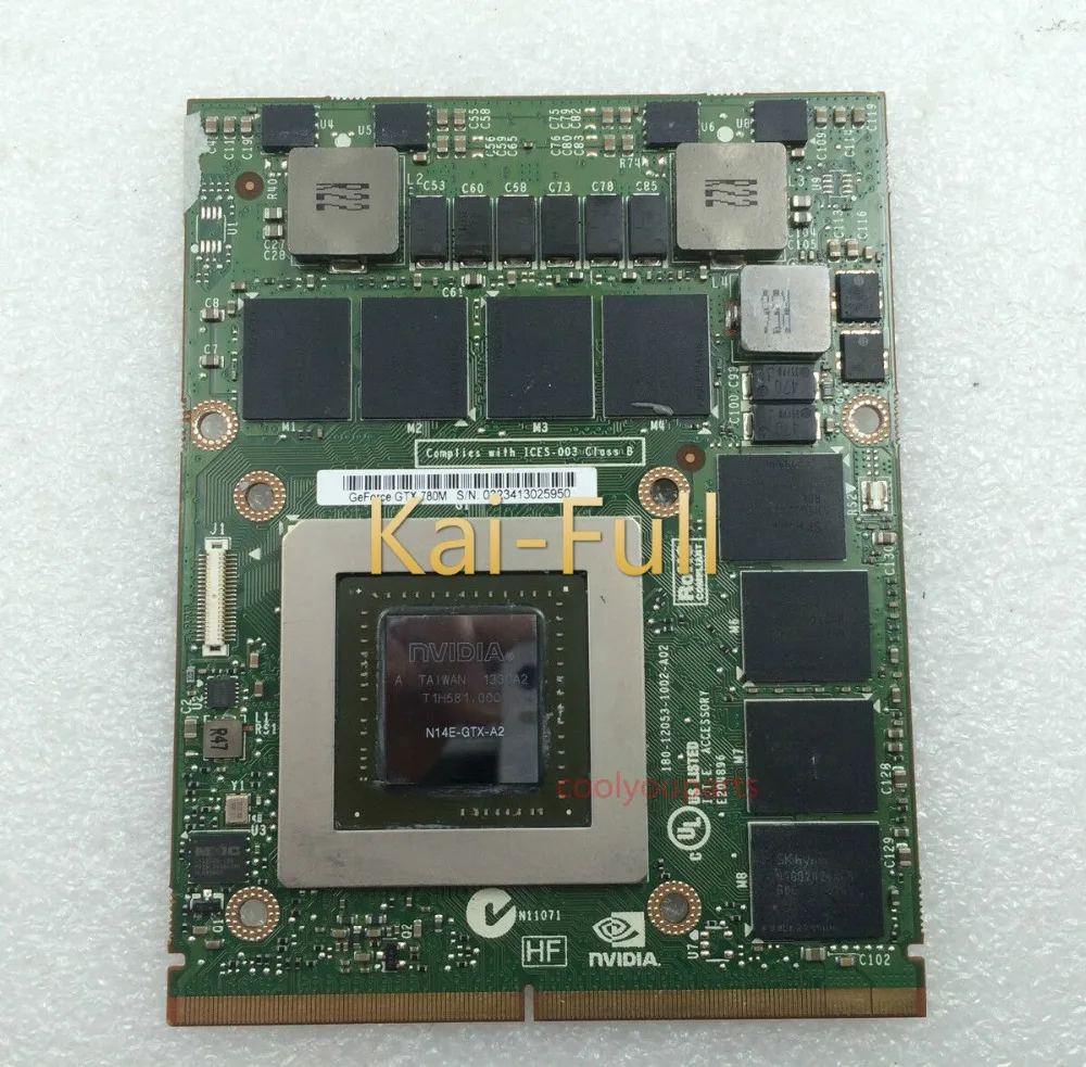 GTX780 GTX 780m 4GB GDDR5 VGA Card N14E-GTX-A2 FJHX2 0FJHX2 for Alienware 15 R1 / 17 R2 Laptop
GTX780 GTX 780m 4GB GDDR5 VGA Card N14E-GTX-A2 FJHX2 0FJHX2 for Alienware 15 R1 / 17 R2 Laptop
