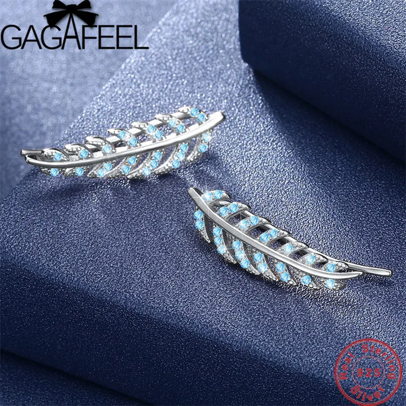 New Arrival 925 Sterling Silver Leaves Feather Earrings Ear Clips With Cubic Zirconia Fashion Women Jewelry Accessories
New Arrival 925 Sterling Silver Leaves Feather Earrings Ear Clips With Cubic Zirconia Fashion Women Jewelry Accessories