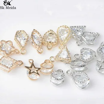 10PCS Zircon Geometric Metal Crystal Beads Pendants DIY Fashion Jewelry Earrings Bracelets Necklaces Accessories TK-143
10PCS Zircon Geometric Metal Crystal Beads Pendants DIY Fashion Jewelry Earrings Bracelets Necklaces Accessories TK-143