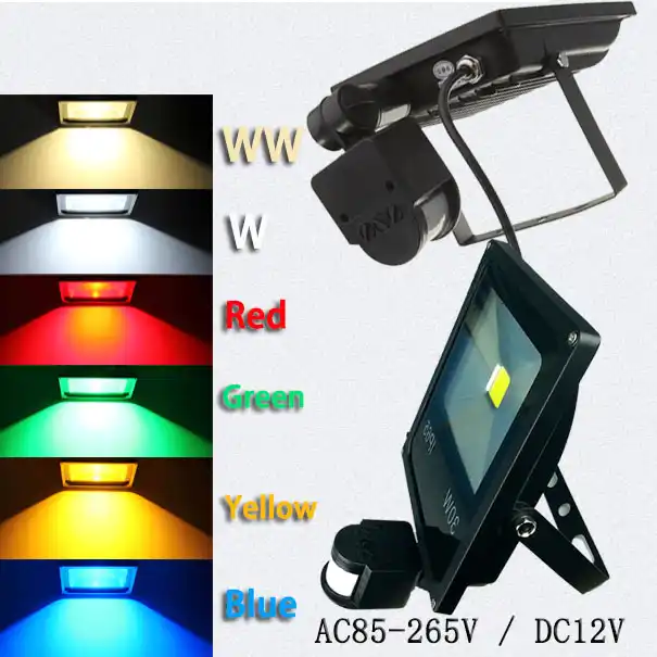 Epistar 10w 20w 30w 50w Led Flood Light Sensor Dc12v 24v Led