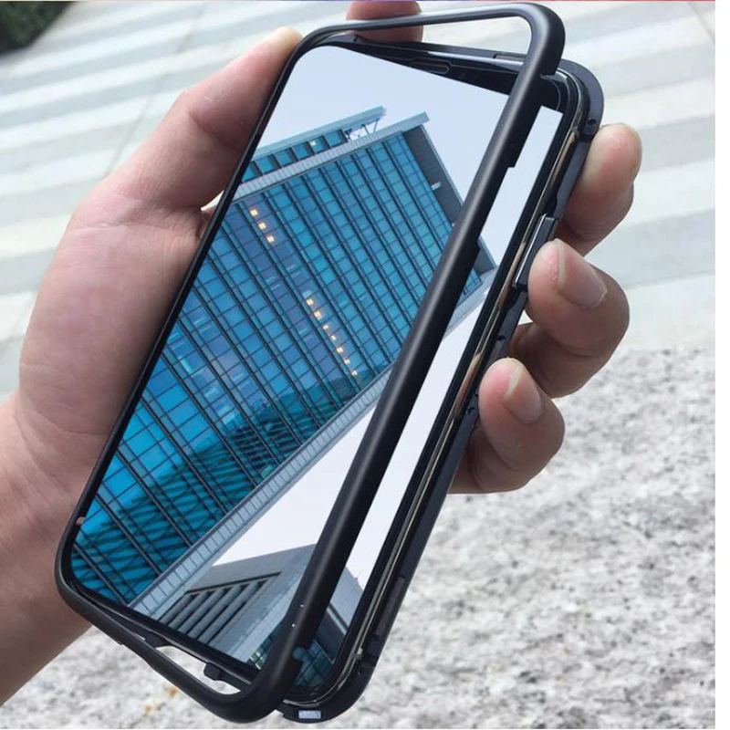 Front+Back Full Cover Case Magnetic Adsorption Case for IPhone X Clear Tempered Glass + Built-in Magnet Metal Magnet Phone Bag
Front+Back Full Cover Case Magnetic Adsorption Case for IPhone X Clear Tempered Glass + Built-in Magnet Metal Magnet Phone Bag