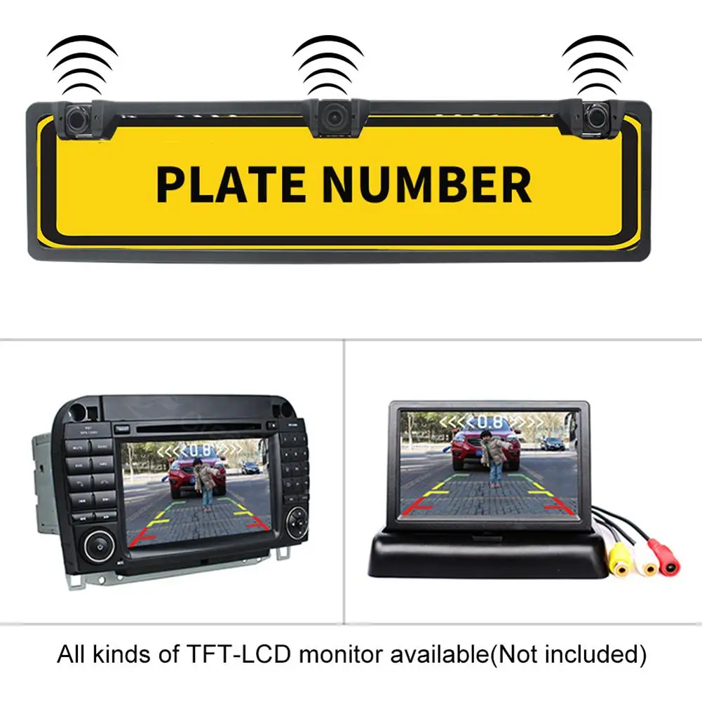 EU European License Plate Frame Car Rear View Camera Waterproof Night Reverse Backup Camera NO LED Light Only Camera
EU European License Plate Frame Car Rear View Camera Waterproof Night Reverse Backup Camera NO LED Light Only Camera