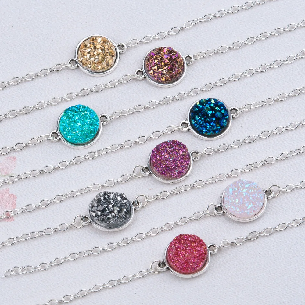 DoreenBeads Resin Drusy Bracelets Silver Color & Antique Silver Multicolor Round 17cm(6 6/8") long Bohemia Woman Jewelry 1 Piece
DoreenBeads Resin Drusy Bracelets Silver Color & Antique Silver Multicolor Round 17cm(6 6/8") long Bohemia Woman Jewelry 1 Piece