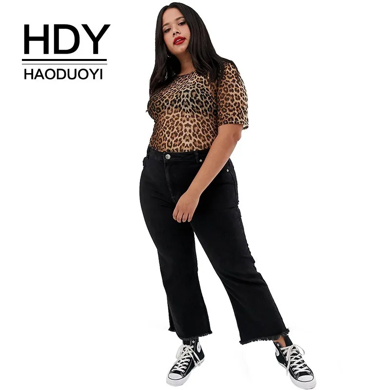 HDY Haoduoyi 2019 New Fashion Plus Size Print Summer Casual Short Sleeve Tops Fit Tees Color Collision Leopard Bodycon T-shirt
HDY Haoduoyi 2019 New Fashion Plus Size Print Summer Casual Short Sleeve Tops Fit Tees Color Collision Leopard Bodycon T-shirt
