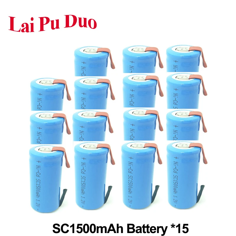 1.2V 1500mAh NI-CD SC Battery Cell Subc Batteria Rechargeable For Power Bank SC Accumulator 15 Pack
1.2V 1500mAh NI-CD SC Battery Cell Subc Batteria Rechargeable For Power Bank SC Accumulator 15 Pack