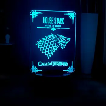 NEW Game of Thrones Wolf House Stark Sygil LED NIGHT LAMP USB Switch 3D Children Table Lamp Multicolor Kids Creative Toy Toys 
NEW Game of Thrones Wolf House Stark Sygil LED NIGHT LAMP USB Switch 3D Children Table Lamp Multicolor Kids Creative Toy Toys