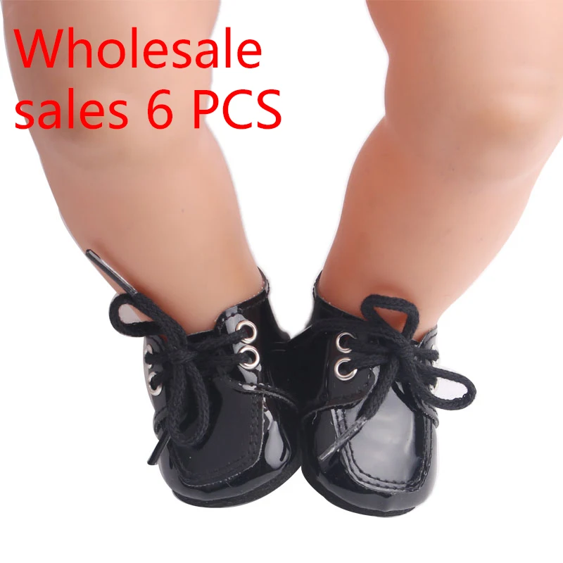 Wholesale Doll shoes fashion black PU shoes with lace-up shoes toy accessories fit 43 cm baby dolls and 18 inch Girl doll g10
Wholesale Doll shoes fashion black PU shoes with lace-up shoes toy accessories fit 43 cm baby dolls and 18 inch Girl doll g10