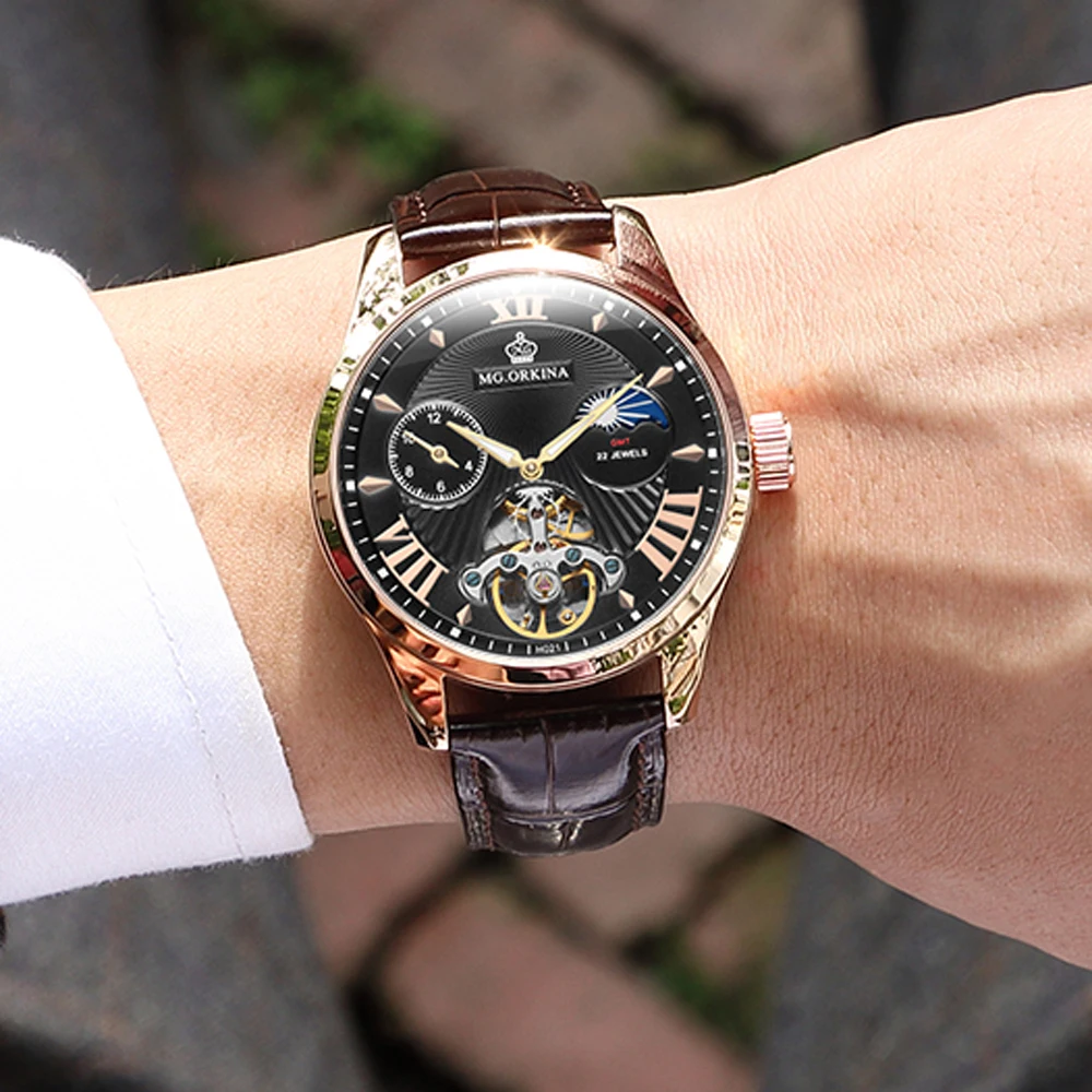 Fashion Trend Mechanical Watch Men Sport Tourbillon Automatic Top Luxury Brand Relojes Hombre Leather Moon Phase Watches relogio
Fashion Trend Mechanical Watch Men Sport Tourbillon Automatic Top Luxury Brand Relojes Hombre Leather Moon Phase Watches relogio
