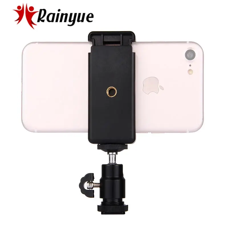 Puluz 1/4 дюйма Горячий башмак штатива + штатив Стенд зажим для Iphone Samsung Huawei HTC 5.5 см-8 см