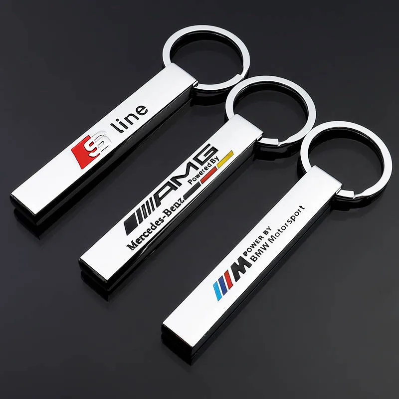 M tri-color sports standard Mercedes-Benz AMG Audi Sline car car standard metal key ring ring link pendant A136
M tri-color sports standard Mercedes-Benz AMG Audi Sline car car standard metal key ring ring link pendant A136