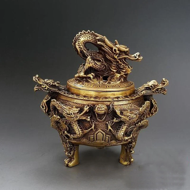 Pure copper praised Kowloon smoked antique bronze incense burner furnishing articles sweet fume furnace archaize process
Pure copper praised Kowloon smoked antique bronze incense burner furnishing articles sweet fume furnace archaize process