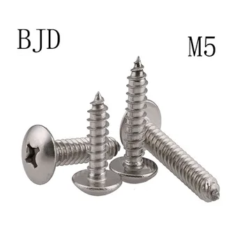 50PCS M5*13/80 screws 5mm JISB1122T Stainless steel mushroom head cross tapping screw used for wallpaper screws
50PCS M5*13/80 screws 5mm JISB1122T Stainless steel mushroom head cross tapping screw used for wallpaper screws