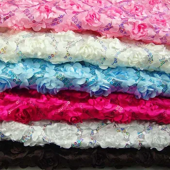 1Yard 3D Satin Sequins Wedding Floral Lace Fabric,Width 130cm,Decorative Photograph Background Flower Patchwork Sewing Diy Cloth
1Yard 3D Satin Sequins Wedding Floral Lace Fabric,Width 130cm,Decorative Photograph Background Flower Patchwork Sewing Diy Cloth