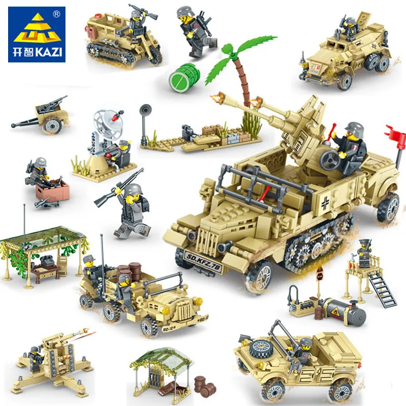Military Building Blocks Sets EAGLE CORPS Tank JEEP Army Soldiers WW2 LegoINGLs DIY Bricks Creator Educational Toys for Children
Military Building Blocks Sets EAGLE CORPS Tank JEEP Army Soldiers WW2 LegoINGLs DIY Bricks Creator Educational Toys for Children