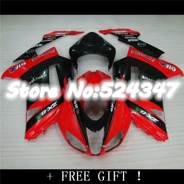 Brand new Fairings for Kawasaki ZX6R 2007 2008 07 08 glossy black red fairing kits ZX6R 2007 2008-Fei
Brand new Fairings for Kawasaki ZX6R 2007 2008 07 08 glossy black red fairing kits ZX6R 2007 2008-Fei