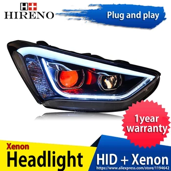 Hireno Headlamp for Hyunadi Santa Fe 2013-2015 Headlight Headlight Assembly LED DRL Angel Lens Double Beam HID Xenon 2pcs
Hireno Headlamp for Hyunadi Santa Fe 2013-2015 Headlight Headlight Assembly LED DRL Angel Lens Double Beam HID Xenon 2pcs