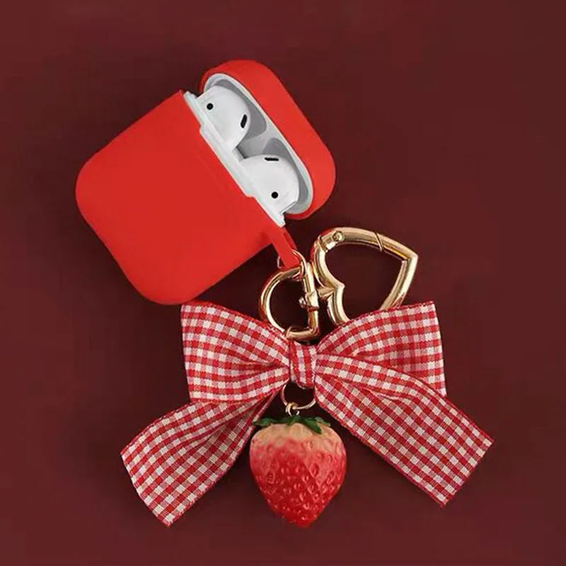 Cute Strawberry Buckle Decorative Silicone Case For Apple Airpods Bluetooth Earphone Protective Cover For Airpods Charger Box
Cute Strawberry Buckle Decorative Silicone Case For Apple Airpods Bluetooth Earphone Protective Cover For Airpods Charger Box