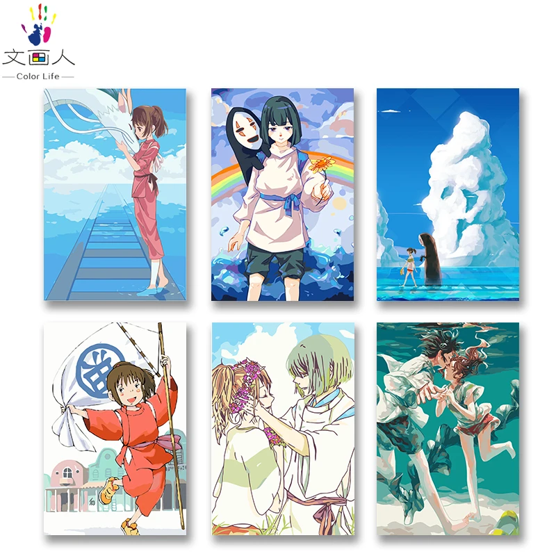 DIY colorings pictures by numbers with colors Spirited Away Hayao Miyazaki anime picture drawing painting by numbers framed
DIY colorings pictures by numbers with colors Spirited Away Hayao Miyazaki anime picture drawing painting by numbers framed