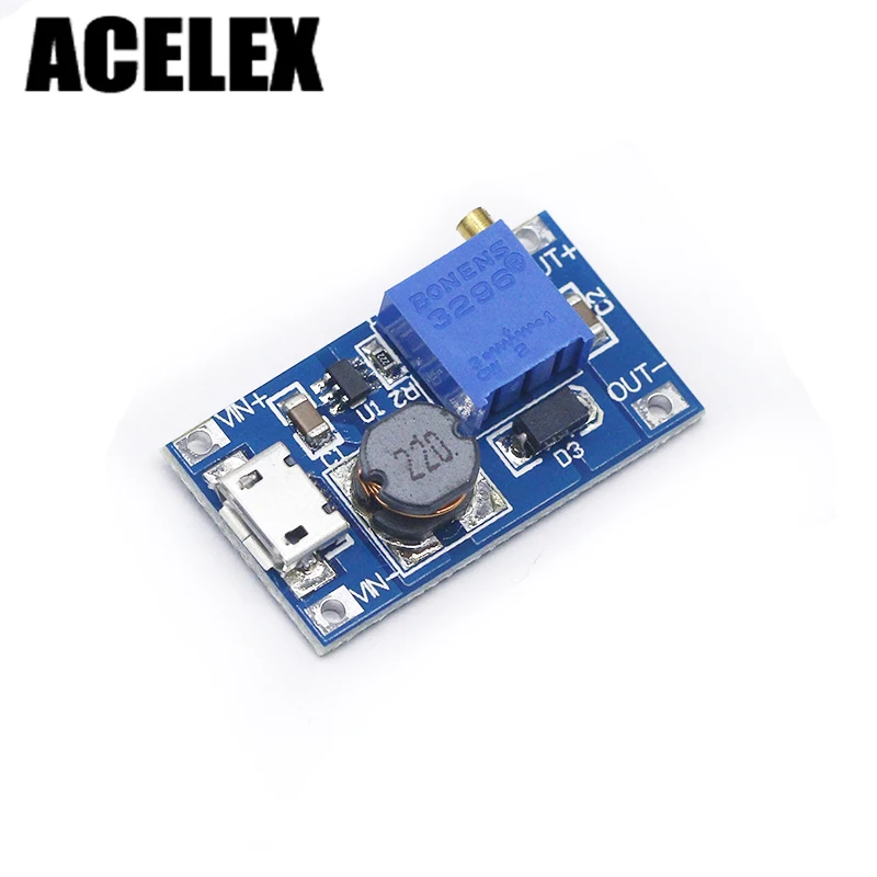 28V Replace XL6009 10pcs 2A booster board DC-DC step-up input 2//24V to 5//9//12