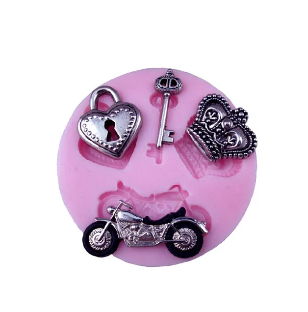 Creative Motorcycle Shape Soap Forms Key Molds Lock Chocolate Cup Imperial Crown 3D Silicone Chocolate Mould Cake Decor FM007
Creative Motorcycle Shape Soap Forms Key Molds Lock Chocolate Cup Imperial Crown 3D Silicone Chocolate Mould Cake Decor FM007