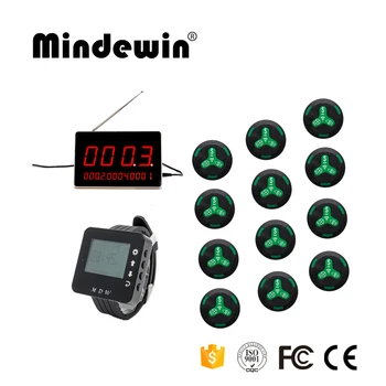 Mindewin 433MHz Wireless 1 Wrist Watch Receiver +12 Calling Transmitter Button +1 LED Display Restaurant Calling Pager System
Mindewin 433MHz Wireless 1 Wrist Watch Receiver +12 Calling Transmitter Button +1 LED Display Restaurant Calling Pager System