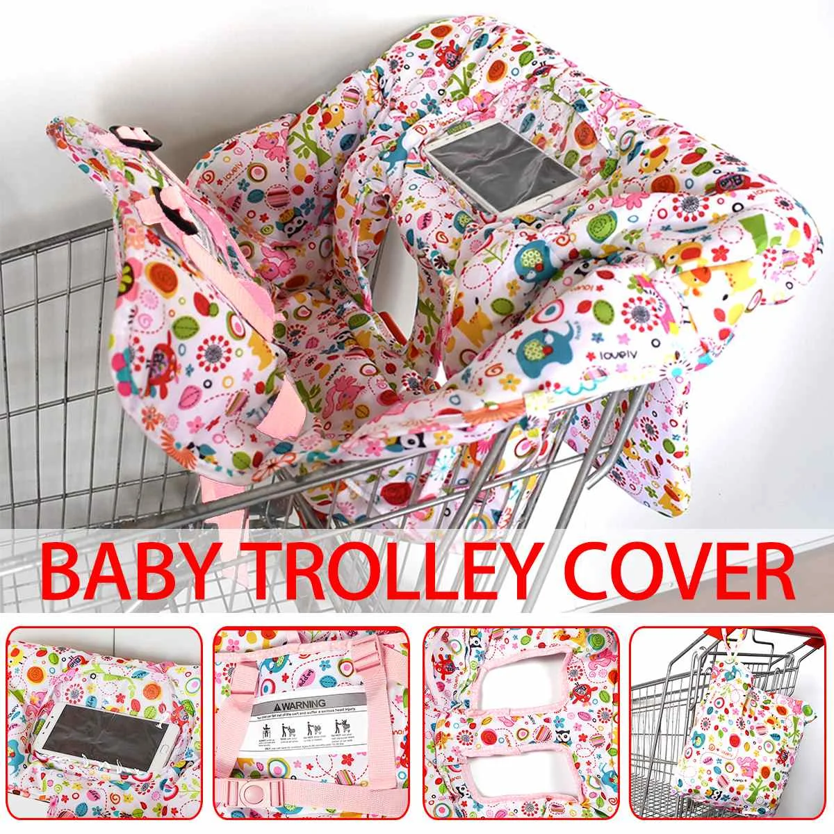 Multifunctional Children Folding Printed Shopping Cart Cover Trolley Soft Pad Infant Cover Safety Seats For Kids with Phone Bag
Multifunctional Children Folding Printed Shopping Cart Cover Trolley Soft Pad Infant Cover Safety Seats For Kids with Phone Bag