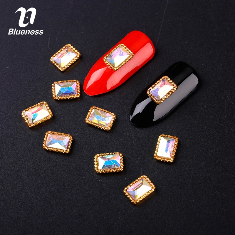 Blueness 10Pcs/lot 3D Colorful Rectangle Design Glitter Nails Accessories Gel Polish Metals Rhinestones On Nails For Manicure
Blueness 10Pcs/lot 3D Colorful Rectangle Design Glitter Nails Accessories Gel Polish Metals Rhinestones On Nails For Manicure