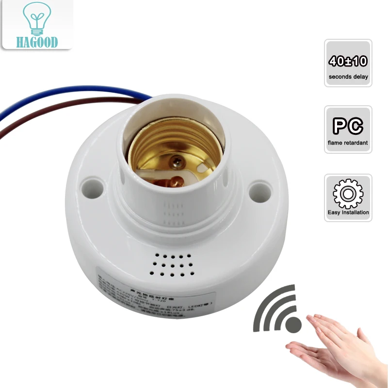 LED Sound&Light Control Switch Light Base 220V E27 Delay Induction Lamp Holder for Corridor Toilet Garage
LED Sound&Light Control Switch Light Base 220V E27 Delay Induction Lamp Holder for Corridor Toilet Garage
