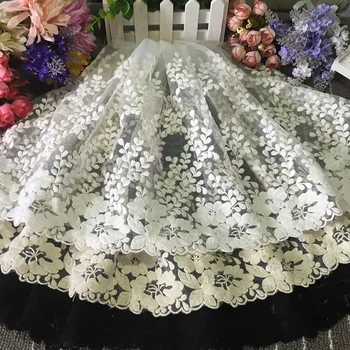 Wholesale Factory Price 15Yards 35CM Width White Black Lace Trim Embroidery Wide Mesh Lace Trim for Wedding Dress LSHB528
Wholesale Factory Price 15Yards 35CM Width White Black Lace Trim Embroidery Wide Mesh Lace Trim for Wedding Dress LSHB528
