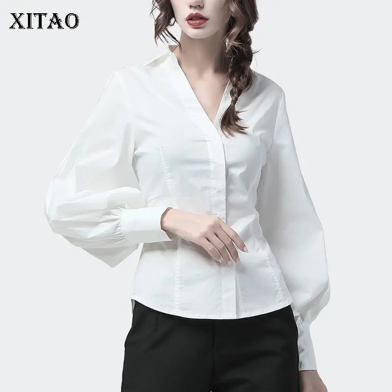 XITAO Thin Sheath Slim Blouse White Black Pleated Single Breasted 2019 Autumn Lantern Sleeve Elegant Office Lady Shirt GCC1059
XITAO Thin Sheath Slim Blouse White Black Pleated Single Breasted 2019 Autumn Lantern Sleeve Elegant Office Lady Shirt GCC1059