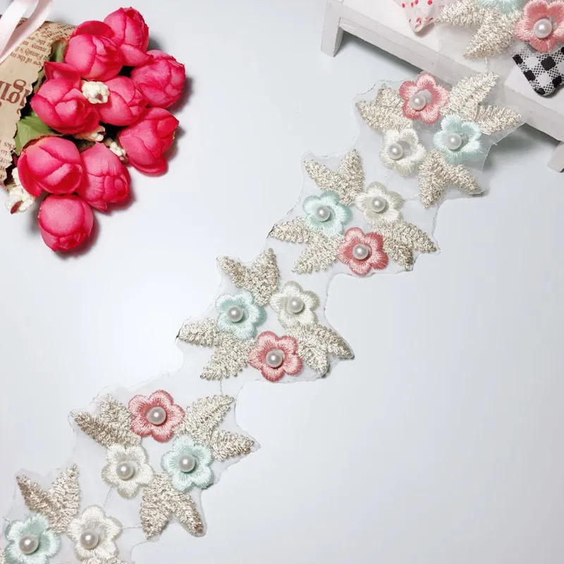 Beaded 1 Yard colorful Lace Ribbon Wide french african lace fabric lace trimmings for sewing accessories Embroidered Clothing
Beaded 1 Yard colorful Lace Ribbon Wide french african lace fabric lace trimmings for sewing accessories Embroidered Clothing