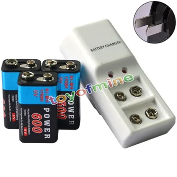 3pcs 9V Power Black 600mAh Ni-Mh Rechargeable Battery + Dual Batteries Charger US/ EU/AU/UK Plug Adapter
3pcs 9V Power Black 600mAh Ni-Mh Rechargeable Battery + Dual Batteries Charger US/ EU/AU/UK Plug Adapter