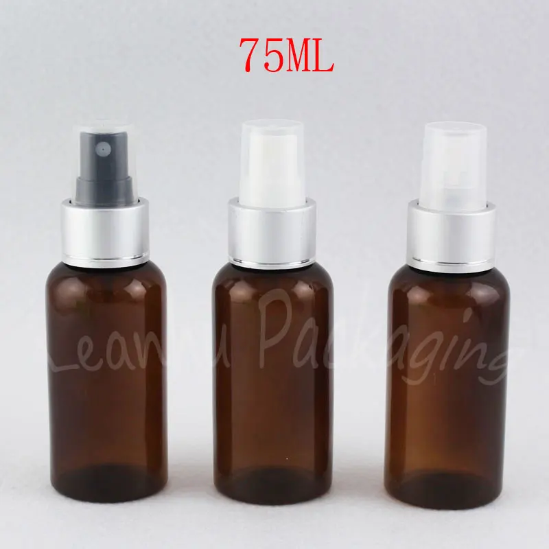 75ML Brown Round Shoulder Plastic Bottle With Silver Spray Pump , 75CC Empty Cosmetic Container , Toner / Water Sub-bottling
75ML Brown Round Shoulder Plastic Bottle With Silver Spray Pump , 75CC Empty Cosmetic Container , Toner / Water Sub-bottling