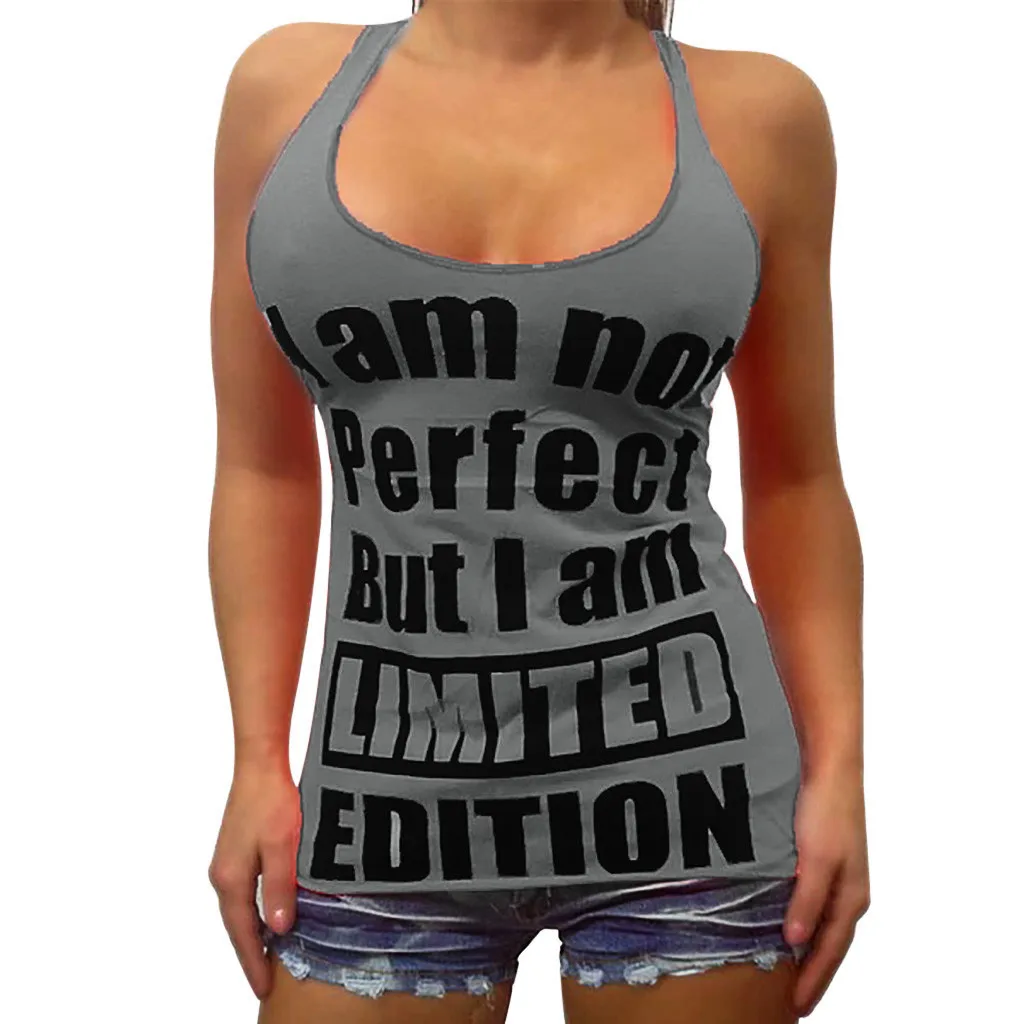 Fashion Women's O-Neck Letter Printed Sleeveless Vest Tankl Shirt Female Ladies Summer Sports Outdoor Loose Vest Shirt Top
Fashion Women's O-Neck Letter Printed Sleeveless Vest Tankl Shirt Female Ladies Summer Sports Outdoor Loose Vest Shirt Top