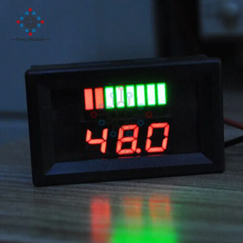 Red Charge Level Indicator Battery Capacity Tester Dual Display LED Digital Voltmeter For 48V Red Lead-acid Lithium Battery
Red Charge Level Indicator Battery Capacity Tester Dual Display LED Digital Voltmeter For 48V Red Lead-acid Lithium Battery