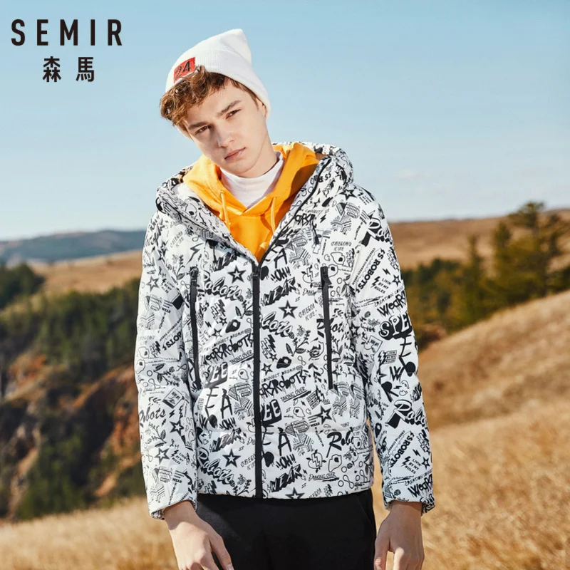 SEMIR Men Fleece-Lined Printed Lightweight Hooded Down Jacket with Full-Zip Puffer Jacket with Drawstring Hood with Side Pocket
SEMIR Men Fleece-Lined Printed Lightweight Hooded Down Jacket with Full-Zip Puffer Jacket with Drawstring Hood with Side Pocket