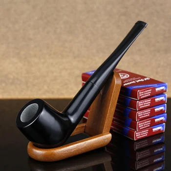 Pure Black Ebony Wood Pipe 50 pieces 9mm Filter Wooden Stand Straight Smoking Pipe Filtration Tobacco Pipe
Pure Black Ebony Wood Pipe 50 pieces 9mm Filter Wooden Stand Straight Smoking Pipe Filtration Tobacco Pipe