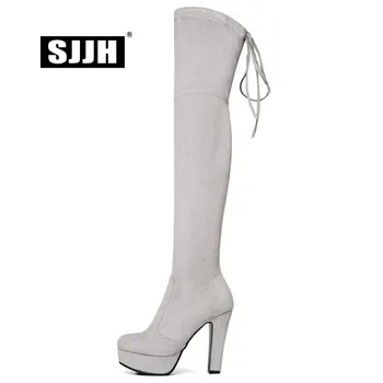 SJJH Women Nubuck Over-the-Knee Boots with Round Toe 11.5cm Chunky Slip-on Plush Long Boots Fashion Party Shoes Large Size Q301
SJJH Women Nubuck Over-the-Knee Boots with Round Toe 11.5cm Chunky Slip-on Plush Long Boots Fashion Party Shoes Large Size Q301